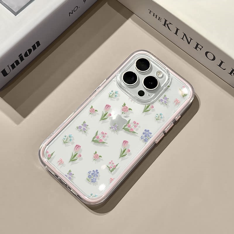 Samsung Galaxy A55 - Vollbild-Blumenmuster Weiche Transparente Handyhülle für Samsung