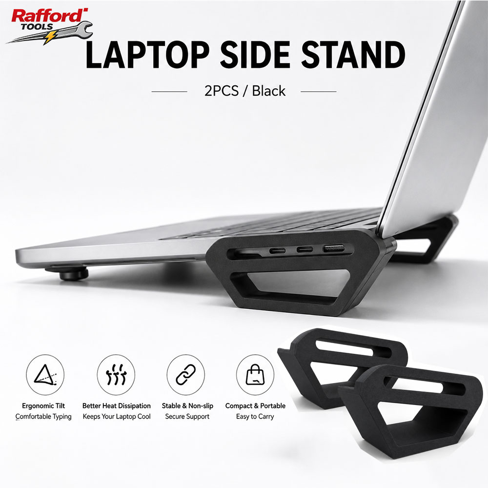 Tablet Lap Desk - Rafford Laptop-Seitenständer, tragbarer ergonomischer Notebook-Ständer, rutschfest